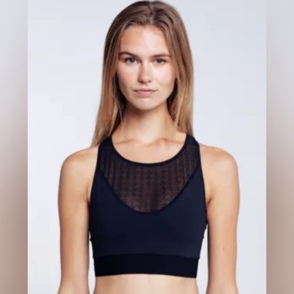 RectoVerso Other - NWT [RectoVerso] Eclips Sportstop Black Crop Top Sports Bra Women's Sz S or M